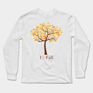 I Love Fall Autumn Design Long Sleeve T-Shirt